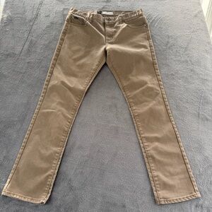 RVCA Spanky Denim Jeans Mens 34 Slim Fit Casual Pants Wood